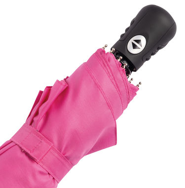 Автоматочна вітростійка складна парасолька, колір темно-рожевий - 56-0101282- Фото №4