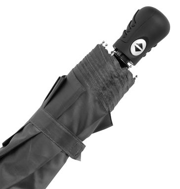 Автоматочна вітростійка складна парасолька, колір сірий - 56-0101283- Фото №4