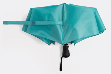 Автоматочна вітростійка складна парасолька, колір бірюзовий - 56-0101284- Фото №3
