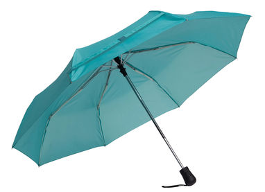 Автоматочна вітростійка складна парасолька, колір бірюзовий - 56-0101284- Фото №5