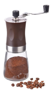 Кофемолка AROMATICALLY, цвет коричневый, серебристый, прозрачный - 56-0304459- Фото №1