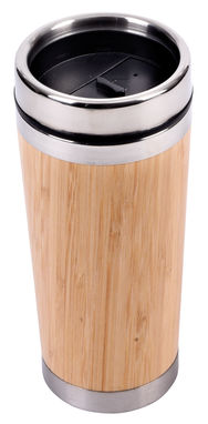 Кружка термическая BAMBOO DRINK, цвет коричневый, серебряный - 56-0304571- Фото №2