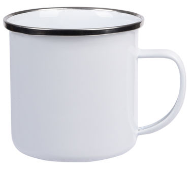 Эмалированная чашка для питья VINTAGE CUP, цвет белый - 56-0304581- Фото №1