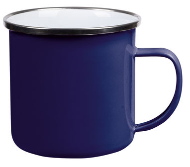 Эмалированная чашка для питья VINTAGE CUP, цвет синий - 56-0304582- Фото №1