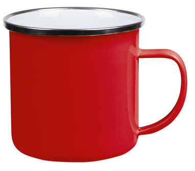 Эмалированная чашка для питья VINTAGE CUP, цвет красный - 56-0304583- Фото №1