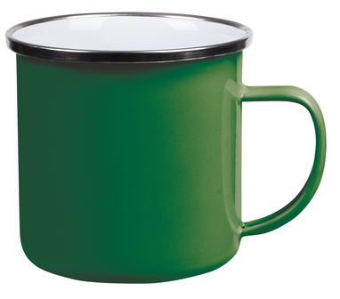 Емальована чашка VINTAGE CUP, колір зелений - 56-0304584- Фото №1