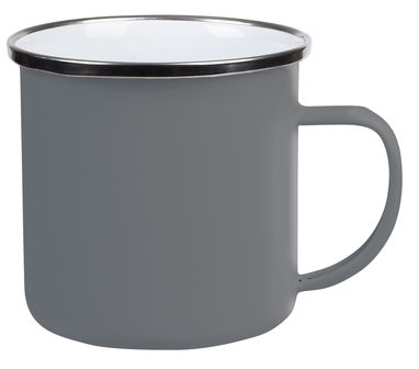 Эмалированная чашка для питья VINTAGE CUP, цвет серый - 56-0304585- Фото №1