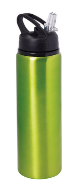 Алюминиевая бутылка для питья SPORTY TRANSIT, цвет зелёный - 56-0304594- Фото №1