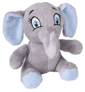 Плюшевий слон MALIK, колір синій, сірий - 56-0502612- Фото №1