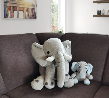 Великий плюшевий слон LOUNIS, колір сірий - 56-0502620- Фото №2