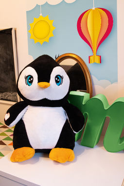 Великий плюшевий пінгвін SKIPPER, колір чорний, білий - 56-0502624- Фото №2