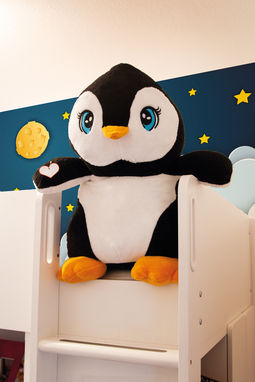 Большой плюшевый пингвин SKIPPER, цвет черный, белый - 56-0502624- Фото №3
