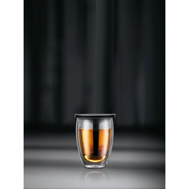 TEA FOR ONE. Склянка з двома стінками 350мл, колір чорний - 34831-103- Фото №5