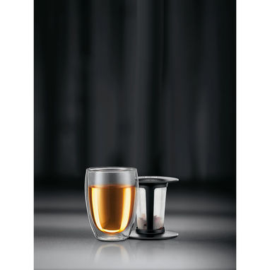 TEA FOR ONE. Склянка з двома стінками 350мл, колір чорний - 34831-103- Фото №6