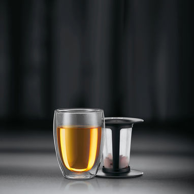 TEA FOR ONE. Склянка з двома стінками 350мл, колір чорний - 34831-103- Фото №7
