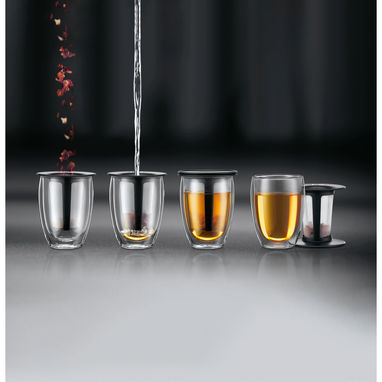 TEA FOR ONE. Склянка з двома стінками 350мл, колір чорний - 34831-103- Фото №8