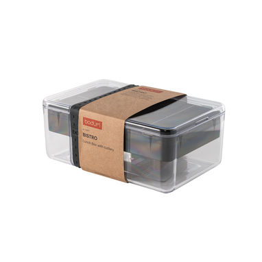 BISTRO LUNCH BOX. Ланчбокс із пластику та силікону, колір чорний - 34840-103- Фото №4