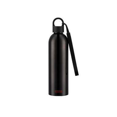 MELIOR STEEL. Двостінна пляшка для води 500мл, колір чорний - 34843-103- Фото №1