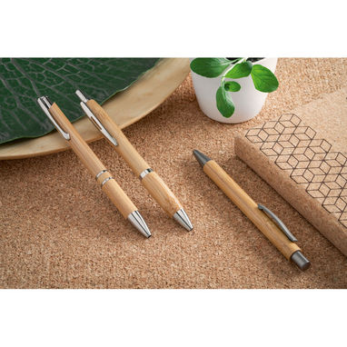 ELLIOT Шариковая ручка из бамбука, цвет натуральный - 81009-160- Фото №6