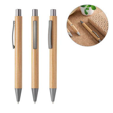 ELLIOT Шариковая ручка из бамбука, цвет натуральный - 81009-160- Фото №7