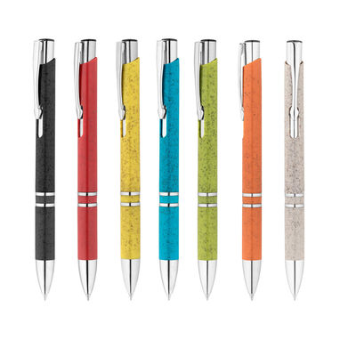 BETA WHEAT. Кульова ручка з волокна пшеничної соломи та ABS, колір чорний - 91771-103- Фото №4