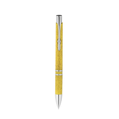 BETA WHEAT Шариковая ручка из волокон пшеничной соломы и ABS, цвет желтый - 91771-108- Фото №1