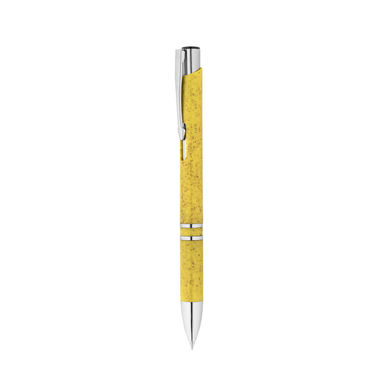 BETA WHEAT. Кульова ручка з волокна пшеничної соломи та ABS, колір жовтий - 91771-108- Фото №2