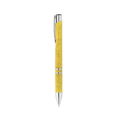 BETA WHEAT. Кульова ручка з волокна пшеничної соломи та ABS, колір жовтий - 91771-108- Фото №3