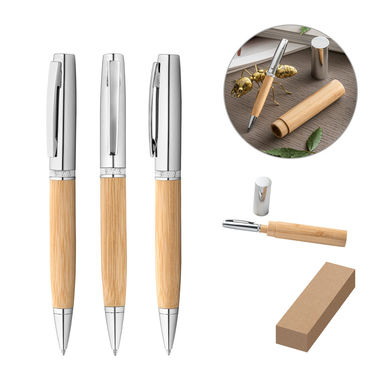 FUJI Шариковая ручка из бамбука, цвет натуральный - 91775-160- Фото №8
