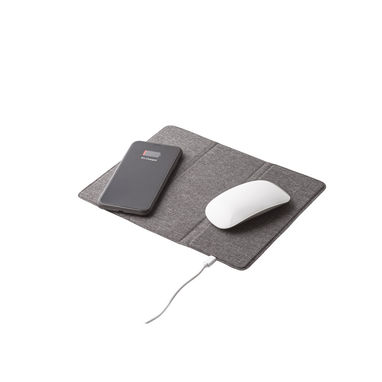 ELION Коврик для мыши с беспроводным зарядным устройством, цвет серый - 97131-113- Фото №5