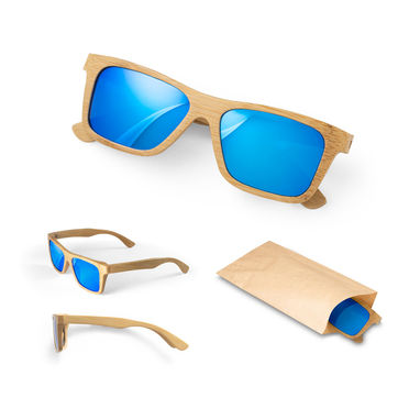 SANIBEL Бамбуковые солнцезащитные очки, цвет натуральный - 98140-160- Фото №6