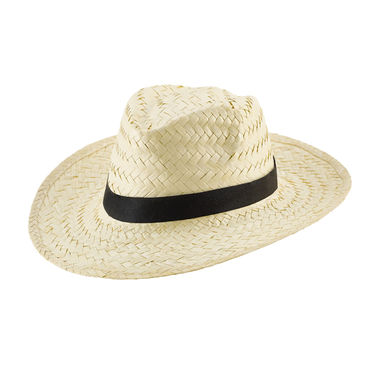 EDWARD POLI Шляпа из натуральной соломы, цвет черный - 99084-103- Фото №1
