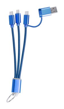 Брелок USB-кабель для зарядки Frecles, цвет синий - AP722111-06- Фото №1