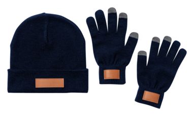 Комплект из шапки и перчаток Prasan, цвет темно-синий - AP722689-06A- Фото №1