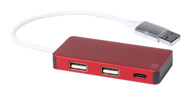 USB-хаб Kalat, колір червоний - AP722746-05- Фото №3