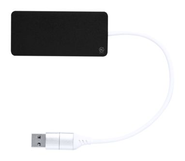 USB-хаб Kalat, цвет черный - AP722746-10- Фото №1