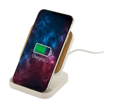 Беспроводное зарядное устройство для мобильного телефона Rabso, цвет белый - AP800519-01- Фото №11
