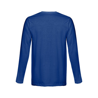 THC BUCHAREST Мужская футболка с длинным рукавом, цвет королевский синий  размер L - 30124-114-L- Фото №2