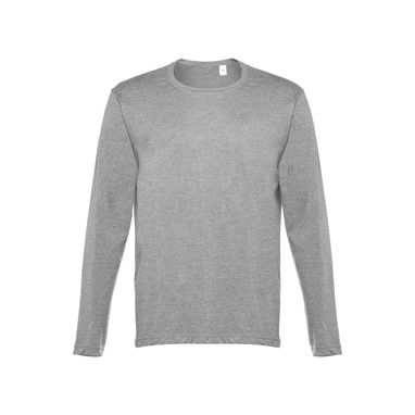 THC BUCHAREST Мужская футболка с длинным рукавом, цвет матовый cветло-серый  размер L - 30124-183-L- Фото №1