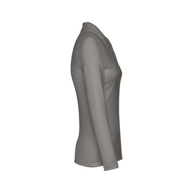 THC BERN WOMEN Женское поло с длинным рукавом, цвет серый  размер L - 30145-113-L- Фото №3