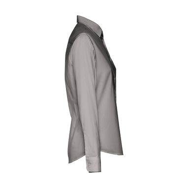 THC PARIS WOMEN Женская рубашка popeline, цвет серый  размер L - 30152-113-L- Фото №3
