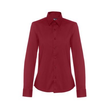 THC PARIS WOMEN Женская рубашка popeline, цвет бордовый  размер L - 30152-115-L- Фото №1
