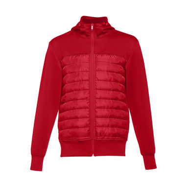 THC SKOPJE Мужская куртка с капюшоном, цвет красный  размер XL - 30246-105-XL- Фото №1