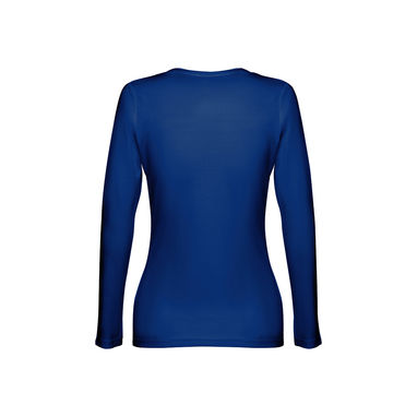 THC BUCHAREST WOMEN. Жіноча футболка з довгими рукавами, колір королівський синій  розмір L - 30126-114-L- Фото №2