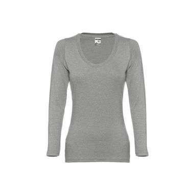 THC BUCHAREST WOMEN. Жіноча футболка з довгими рукавами, колір матовий світло-сірий  розмір L - 30126-183-L- Фото №1