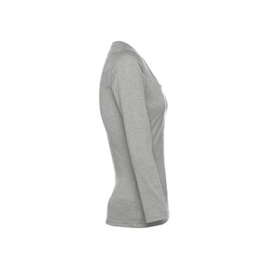 THC BUCHAREST WOMEN. Жіноча футболка з довгими рукавами, колір матовий світло-сірий  розмір L - 30126-183-L- Фото №3
