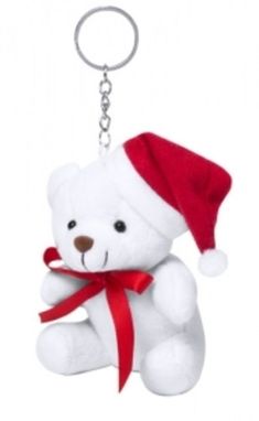 Брелок з плюшевим ведмедиком Christmas Teddy Glenda, колір білий - AP781106-01- Фото №1