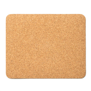Еко-килимок для миші з поверхнею з натуральної пробки, колір бежевий - AL2993S129- Фото №1