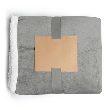 Одеяло в стиле шерпа из флиса плотностью 380 г/м²., цвет серый - BK5626S147- Фото №1