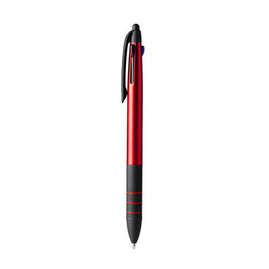 Выдвижная шариковая ручка с 3 чернилами, цвет красный - BL8098S160- Фото №1
